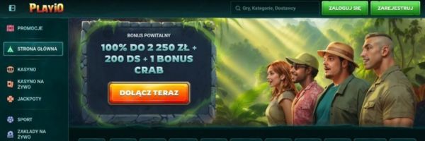 Playio Casino bonus 125% do 777 euro plus 750 FS